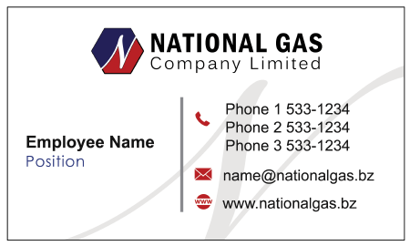 National Gas Company - Business Card